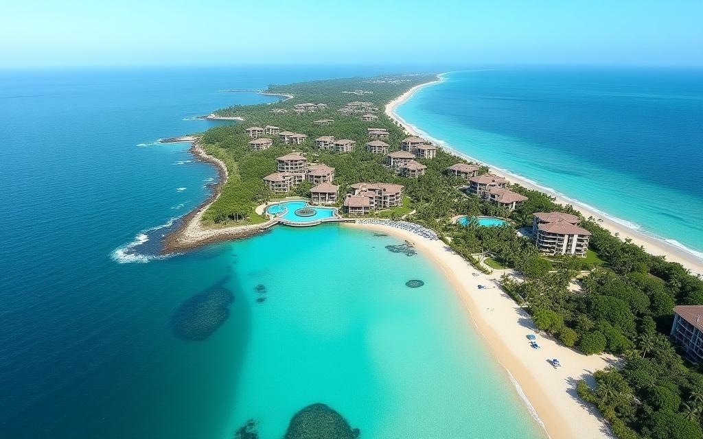 Aerial view of a stunning luxury resort